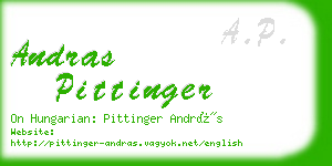 andras pittinger business card
